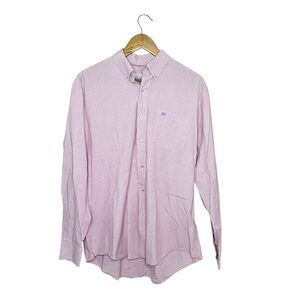 Southern Tide Men’s Button Down Shirt Size L Pink White Grid Check